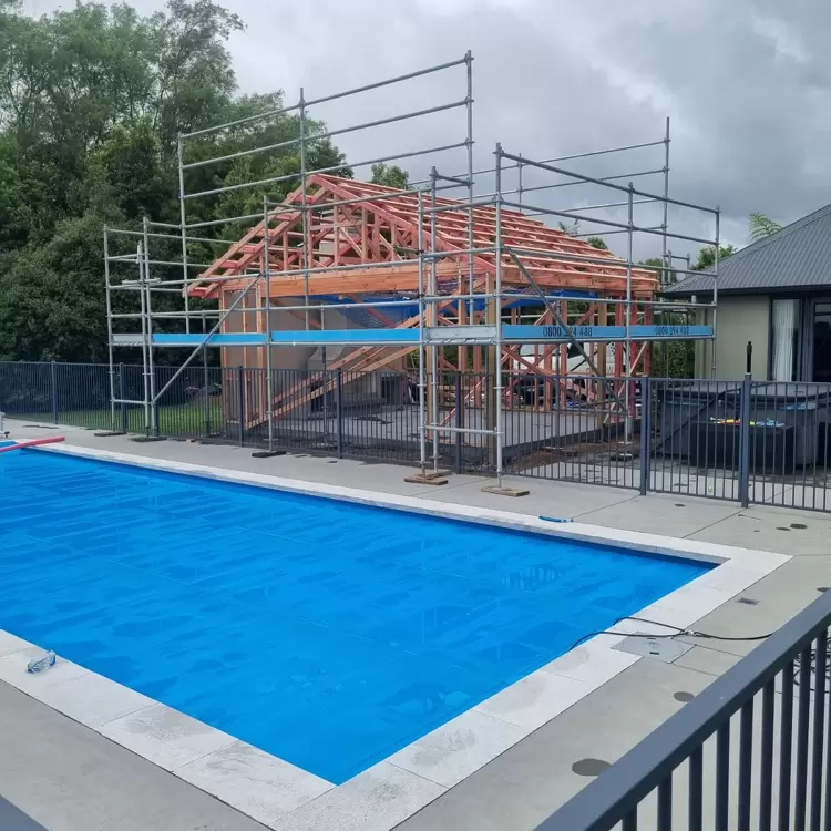 New build scaffold and framing